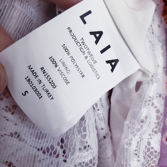 Anthropologie Laia Floral Lace Pleated Midi Skirt - Picture 6 of 8